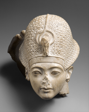 Head of Tutankhamun, c.1336–27 BC  (limestone)
