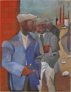 Factory Workers, 1942 (gouache & casein on paper)