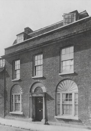 House at Winchester (b/w photo)