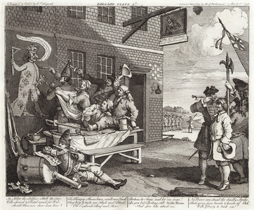 The Invasion - England - Plate 2, 1756. (engraving)