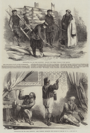 Preparations for the Paris Exhibition (engraving)