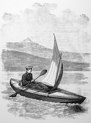A folding boat by Edward Lyon Berthon, 1850
