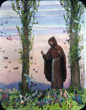 Francis preaches to the birds