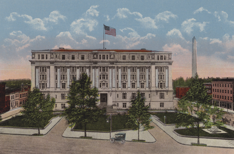 The Municipal Building, Washington DC (colour litho)
