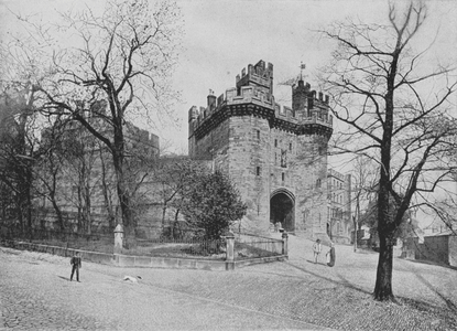 Lancaster Castle, John of Gaunt's Tower (b/w photo)
