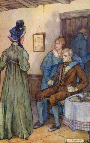 Illustration for Silas Marner (colour litho)