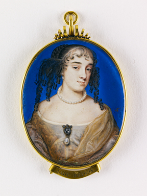 A lady, formerly called Margaret Brooke, Lady Denham, c.1663-73 (miniature on vellum)
