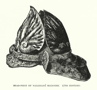 Head-Piece by Nagatsane Masanori, 17th Century (litho)