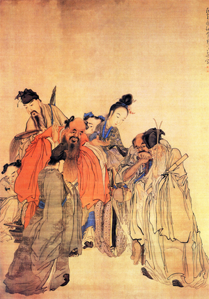China: The Eight Daoist Immortals. Qing Dynasty painter Huang Shen (1687-1772)
