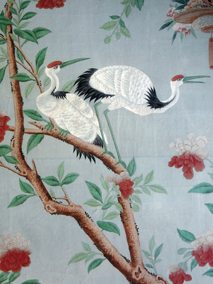 Detail of the Chinese wallpaper, King's Sitting Room (photo)