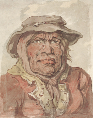 A Soldier's Widow, 1815-20 (watercolour with pen and ink over sanguine wash and graphite on wove paper)
   