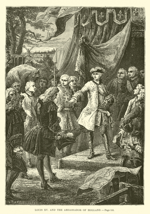 Louis XV and the Ambassador of Holland (engraving)