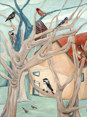 Peach House, 2015 (acrylic on canvas)