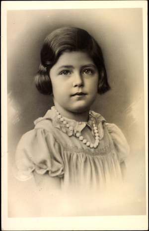 Ak Princess Marie Luise of Bulgaria, Portrait, Pearl Necklace (b/w photo)