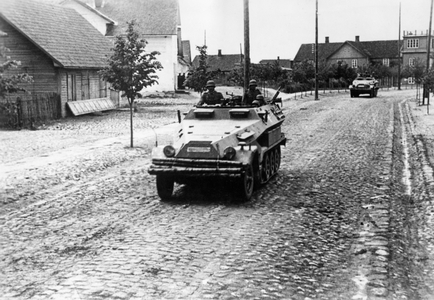 Advance of Army Group North on the Eastern Front, 1941 (b/w photo)