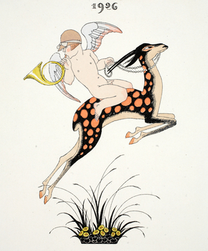 Frontispiece of 'Falbalas & Fanfreluches, Almanach des Modes Présentes, Passées et Futures', 1926 (colour litho)