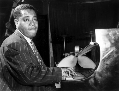 Art Tatum (1909-1956) American Jazz Pianist here at The Piano C. 1944 (b/w photo)
