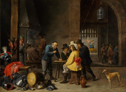 Guardroom with the Deliverance of Saint Peter, c.1645-47 (oil on wood)