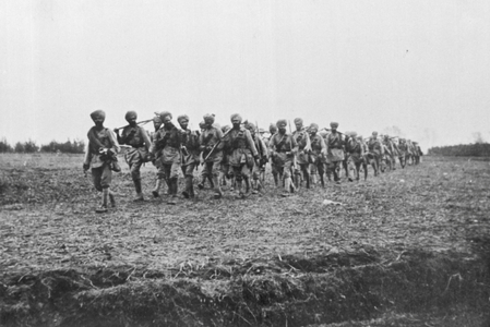 British Front, Belgium, 1914 1st Battle of Ypres, 1914 (b/w photo)