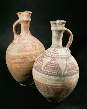 Two jars with decorations. North Syrian influence (ceramic)