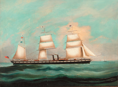The Money Wigram steamer Norfolk in Far Eastern waters (oil on canvas)