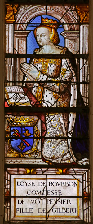 Window depicting Louise de Bourbon (stained glass)