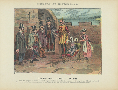 The First Prince of Wales. A.D. 1284 (colour litho)