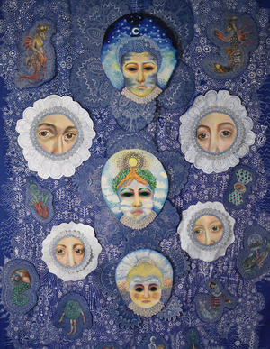 Dawn, Day, Night, 2018 (mixed media)
