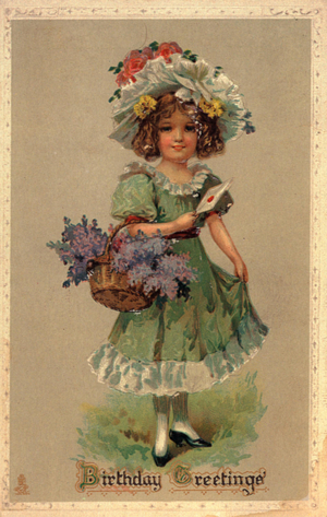 Birthdays Card Greetings Card, UK, 1890s