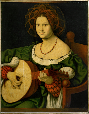 Lute player … (painting on canvas)