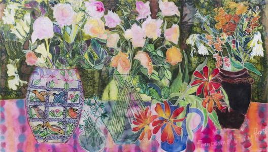Francesca's Flowers (dyes on silk)