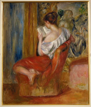 La liseuse (oil on canvas)