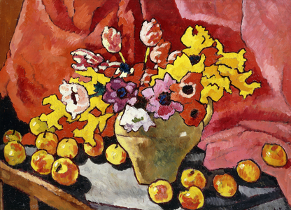 Pitcher, Anemones, Tulips and Apples; Cruche, Anemones, Tulipes et Pommes, 1937 (oil on canvas)