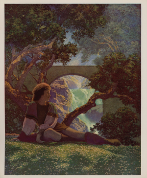 Illustration for The Knave Of Hearts (colour litho)