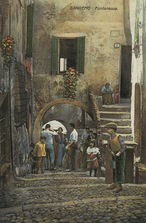 Fontanassa, San Remo, Italy (colour litho)