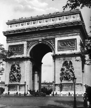 Arc de Triomphe of the Star (b/w photo)