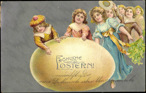 Glitter Embossing Congratulations Easter, Children, Giant Egg