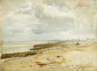 Brighton Beach, 1935 (oil on canvas board)