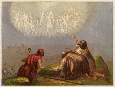 The shepherds in the field (colour litho)
