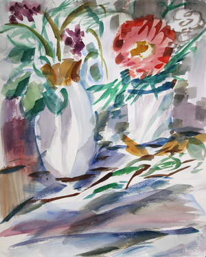 Still Life with Cast Shadows, 2014, (watercolor on paper)