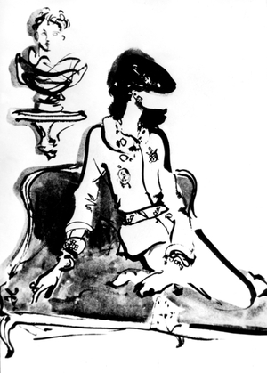 women's suit around, "Bebe", 1925 (drawing)