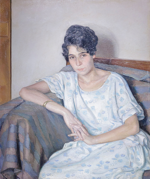 Portrait of a lady, 1922 (oil on plywood)