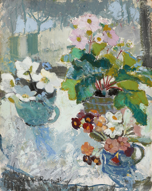 First Flowers, c. 1947 (oil on board)