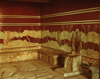 Throne room of the palace of Knossos, Crete