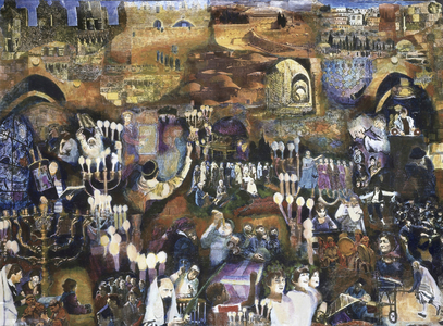 Pray for Peace 5, 1996 (mixed media on linen)
