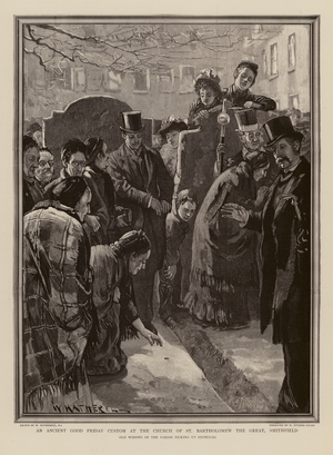 Good Friday at the church of St Bartholomew the Great, Smithfield (engraving)