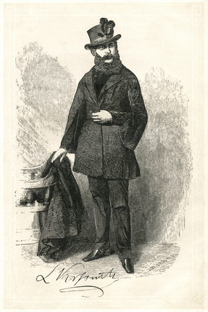 Louis Kossuth (1802-94), Hungarian Revolutionary Hero, Woodcut Engraving by J.W. Orr, 1856 (b/w photo)