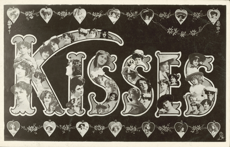Kisses (b/w photo)