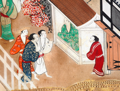 Osakazu Byobu - Japanese eight-panel folding screen (painting)