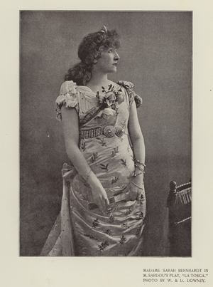 Madame Sarah Bernhardt in M Sardou's Play, "La Tosca" (b/w photo)